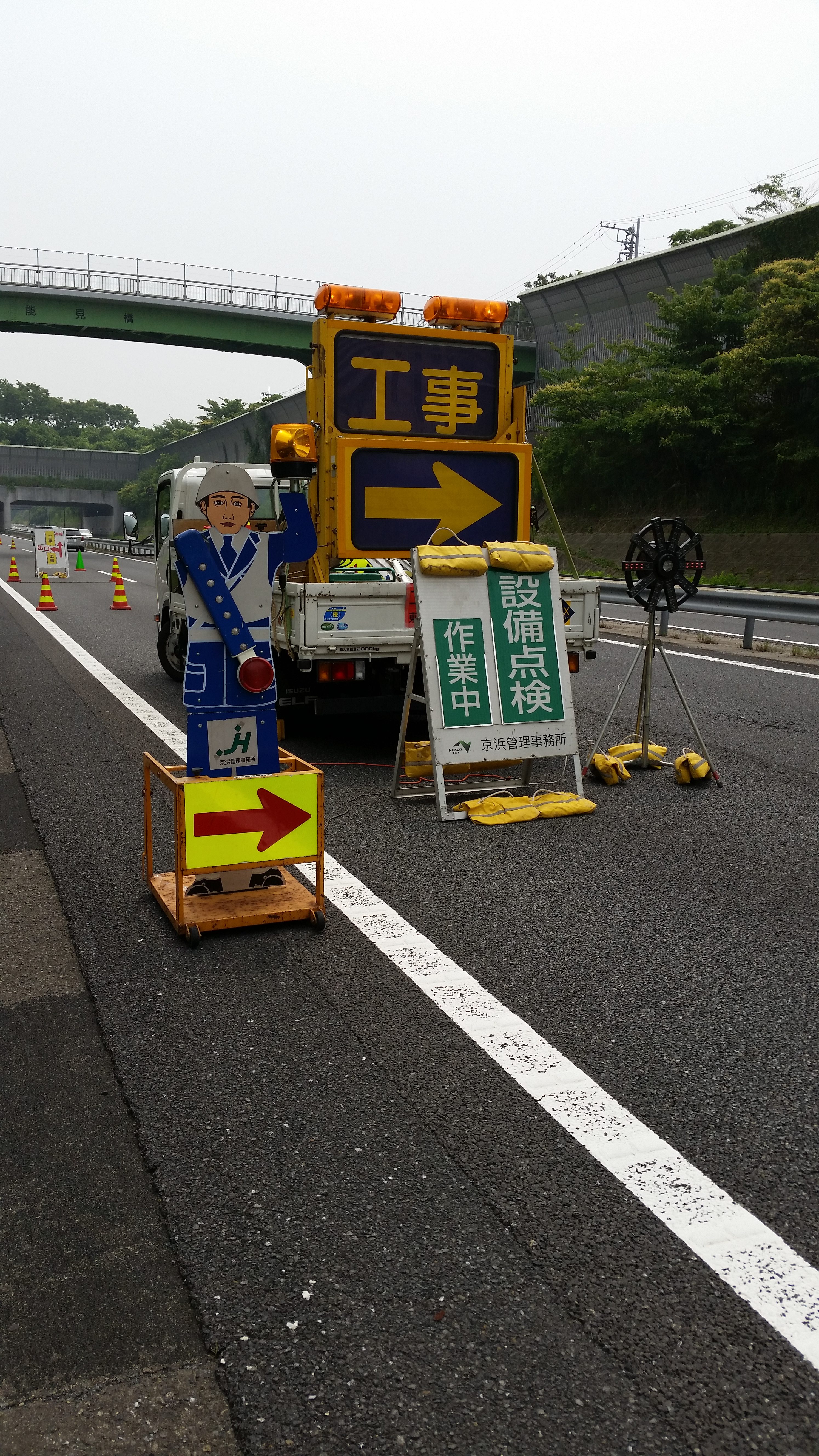 高速道路の工事現場
